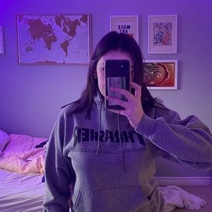 grey thrasher hoodie